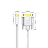 Maxbell USB Type C to VGA Adapter Cable 24Pin Plug and Play for TV