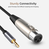 Maxbell 1.5M XLR to 3.5mm Cable Adapter Audio Cord for Notebook Mobile Phone Laptop