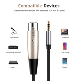 Maxbell 1.5M XLR to 3.5mm Cable Adapter Audio Cord for Notebook Mobile Phone Laptop