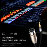 Maxbell 1.5M XLR to 3.5mm Cable Adapter Audio Cord for Notebook Mobile Phone Laptop