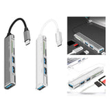 Maxbell 5 in 1 USB 3.0 Type C Adapter Hub SD TF Card Reader Professional Durable Grey