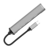 Maxbell 5 in 1 USB 3.0 Type C Adapter Hub SD TF Card Reader Professional Durable Grey