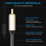 Maxbell Coaxial Digital Audio Cable 1 Male to 1 Male RCA for Soundbar 3m