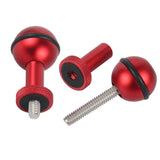 Maxbell 1inch Ball Head Adapter Parts Durable Removable for Camera Underwater Diving 1 4 inch Adapter Red