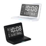 Maxbell Digital Alarm Clock Charging Touch Button Dimmer Fast Charging for Desk White
