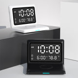 Maxbell Digital Alarm Clock Charging Touch Button Dimmer Fast Charging for Desk White