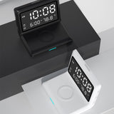Maxbell Digital Alarm Clock Charging Touch Button Dimmer Fast Charging for Desk White
