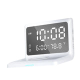 Maxbell Digital Alarm Clock Charging Touch Button Dimmer Fast Charging for Desk White
