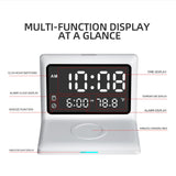 Maxbell Digital Alarm Clock Charging Touch Button Dimmer Fast Charging for Desk White