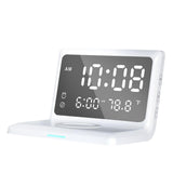 Maxbell Digital Alarm Clock Charging Touch Button Dimmer Fast Charging for Desk White