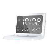 Maxbell Digital Alarm Clock Charging Touch Button Dimmer Fast Charging for Desk White