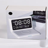 Maxbell Digital Alarm Clock Charging Touch Button Dimmer Fast Charging for Desk White