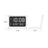 Maxbell Digital Alarm Clock Charging Touch Button Dimmer Fast Charging for Desk White