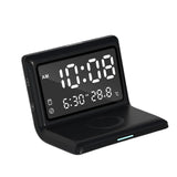 Maxbell Digital Alarm Clock Charging Touch Button Dimmer Fast Charging for Desk Black