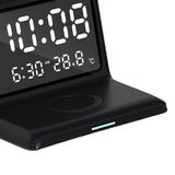 Maxbell Digital Alarm Clock Charging Touch Button Dimmer Fast Charging for Desk Black