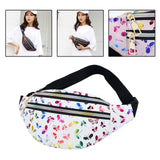 Maxbell Waist Pack with Adjustable Belt Shoulder Bag Lightweight for Travel White