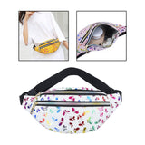 Maxbell Waist Pack with Adjustable Belt Shoulder Bag Lightweight for Travel White