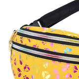 Maxbell Waist Pack with Adjustable Belt Shoulder Bag Lightweight for Travel Yellow