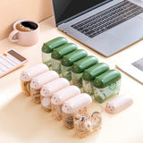 Maxbell Mini Transparent Charging Cord Cable Organizer with Lid Durable Green