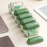 Maxbell Mini Transparent Charging Cord Cable Organizer with Lid Durable Green