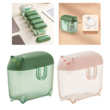 Maxbell Mini Transparent Charging Cord Cable Organizer with Lid Durable Green