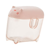 Maxbell Mini Transparent Charging Cord Cable Organizer with Lid Durable Pink