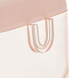 Maxbell Mini Transparent Charging Cord Cable Organizer with Lid Durable Pink