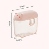 Maxbell Mini Transparent Charging Cord Cable Organizer with Lid Durable Pink