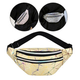 Maxbell Fanny Pack Waist Bag Adjustable Strap Waterproof for Running Fishing Travel Gold