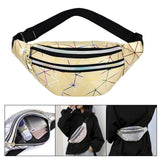 Maxbell Fanny Pack Waist Bag Adjustable Strap Waterproof for Running Fishing Travel Gold