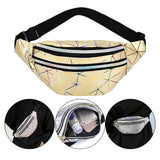 Maxbell Fanny Pack Waist Bag Adjustable Strap Waterproof for Running Fishing Travel Gold