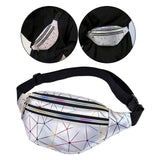 Maxbell Fanny Pack Waist Bag Adjustable Strap Waterproof for Running Fishing Travel Silver