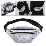 Maxbell Fanny Pack Waist Bag Adjustable Strap Waterproof for Running Fishing Travel Silver