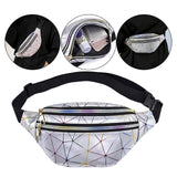 Maxbell Fanny Pack Waist Bag Adjustable Strap Waterproof for Running Fishing Travel Silver