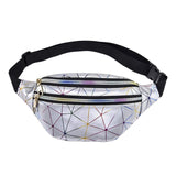 Maxbell Fanny Pack Waist Bag Adjustable Strap Waterproof for Running Fishing Travel Silver