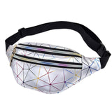 Maxbell Fanny Pack Waist Bag Adjustable Strap Waterproof for Running Fishing Travel Silver