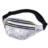Maxbell Fanny Pack Waist Bag Adjustable Strap Waterproof for Running Fishing Travel Silver