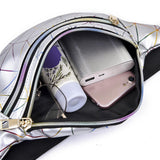 Maxbell Fanny Pack Waist Bag Adjustable Strap Waterproof for Running Fishing Travel Silver