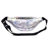 Maxbell Fanny Pack Waist Bag Adjustable Strap Waterproof for Running Fishing Travel Silver