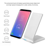 Maxbell 15W Fast Wireless Charger Overheating Protection Qi Enabled 2 Coils for iOS White