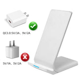 Maxbell 15W Fast Wireless Charger Overheating Protection Qi Enabled 2 Coils for iOS White