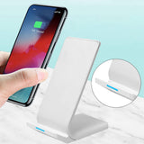 Maxbell 15W Fast Wireless Charger Overheating Protection Qi Enabled 2 Coils for iOS White