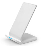 Maxbell 15W Fast Wireless Charger Overheating Protection Qi Enabled 2 Coils for iOS White
