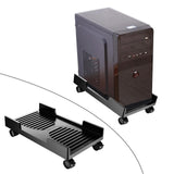 Maxbell PC CPU Holder Stand Mobile with 4 Caster Wheels for Home Under Desk C