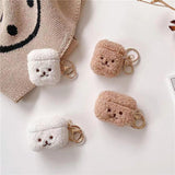 Maxbell Lovely Earphone Cover Skin Case with Keychain for AirPods Brown for 1 2