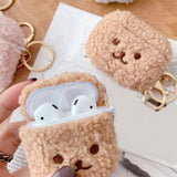 Maxbell Lovely Earphone Cover Skin Case with Keychain for AirPods Brown for 1 2