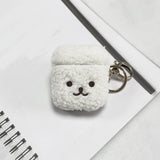 Maxbell Lovely Earphone Cover Skin Case with Keychain for AirPods Brown for 1 2