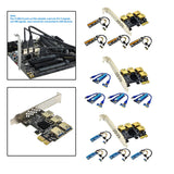 Maxbell Maxbell Pci-E Adapter Card 1x to 4 Ports Durable Accessory Portable for Windows 10 7 Black Yellow
