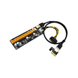 Maxbell Maxbell Pci-E Adapter Card 1x to 4 Ports Durable Accessory Portable for Windows 10 7 Black Yellow