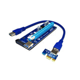 Maxbell Maxbell Pci-E Adapter Card 1x to 4 Ports Durable Accessory Portable for Windows 10 7 Black